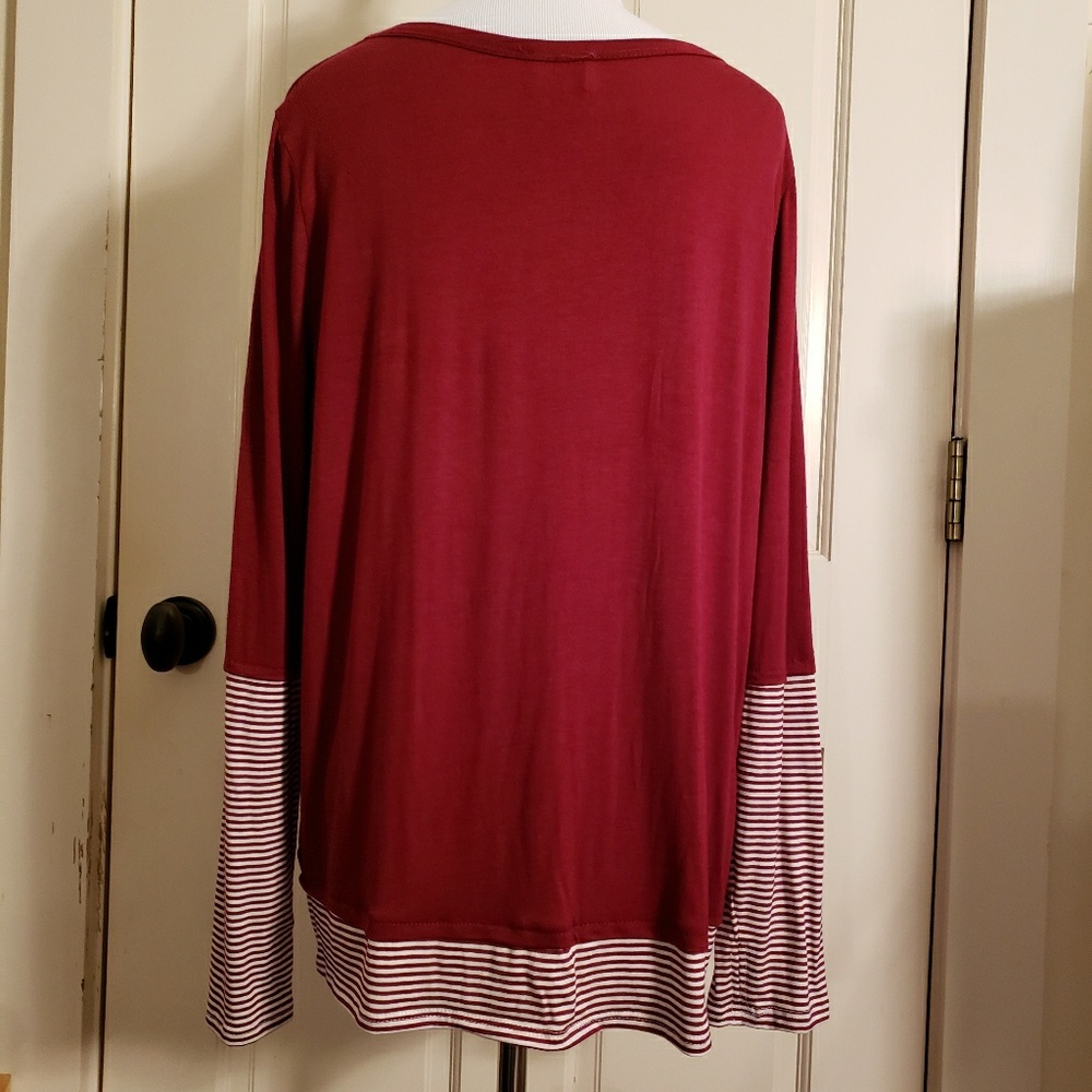 Pin Stripe Knit Top - Large - Picture 5 of 7